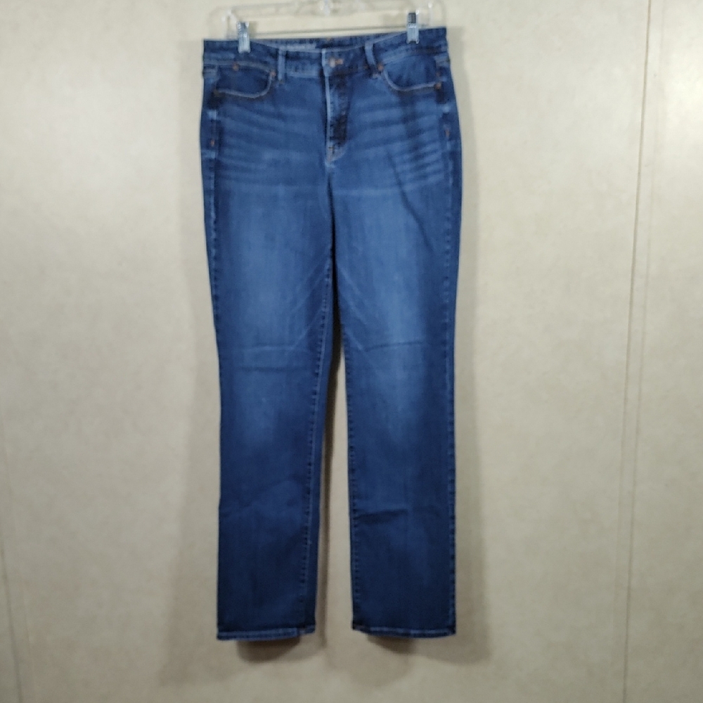 H163 Talbots Flawless High Rise Barely Boot jeans 10L 10 Long